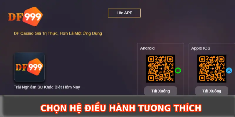 Click vào mục tải xuống hoặc chọn quét mã QR